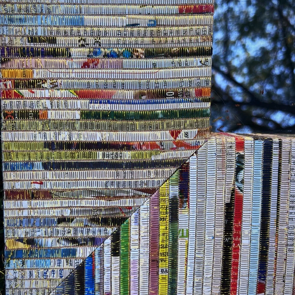 Recycled Magazine Origami Mirror